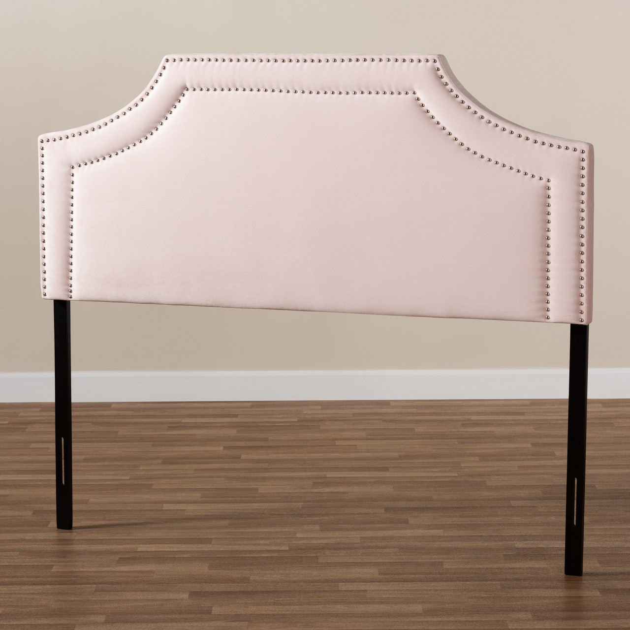 Baxton Studio Avignon Modern and Contemporary Light Pink Velvet