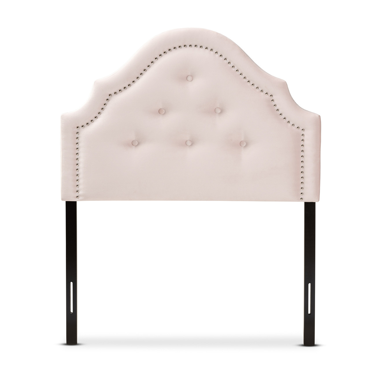 Baxton Studio Cora Modern and Contemporary Light Pink Velvet