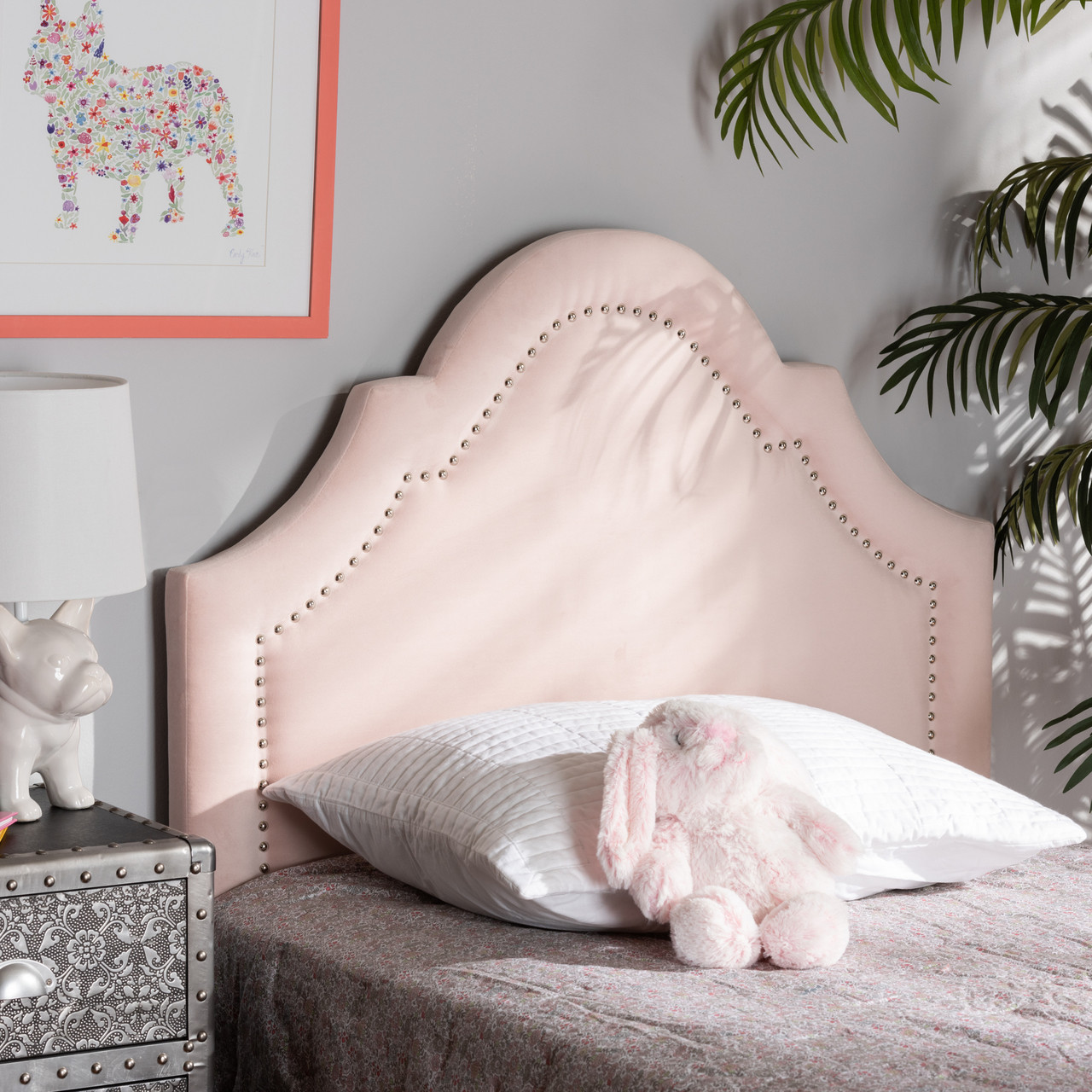 Blush shop upholstered headboard