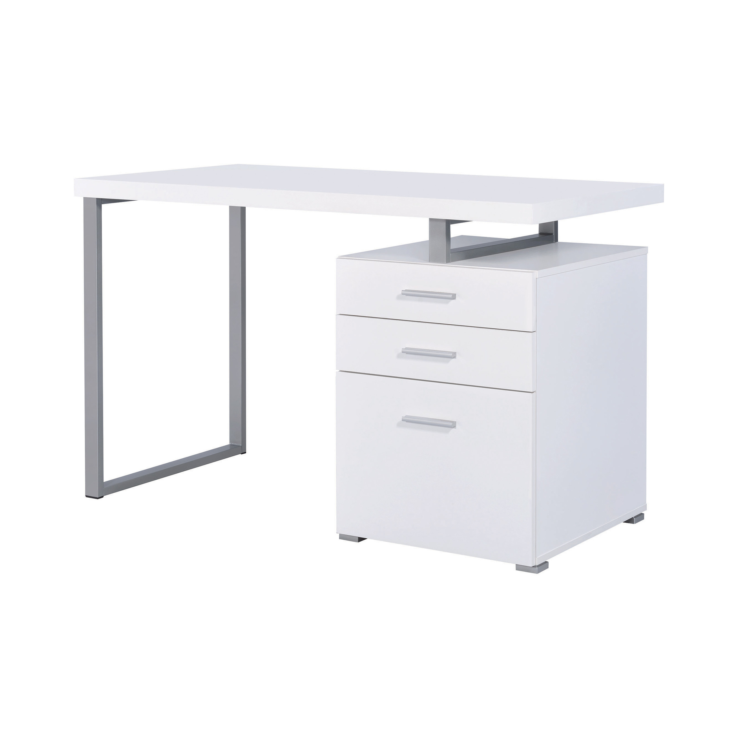 Coaster Hilliard Contemporary Writing Desk in White