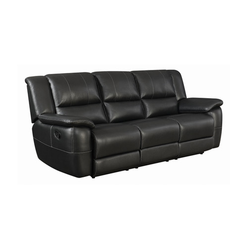 Coaster Lee Transitional Motion Sofa in Black 