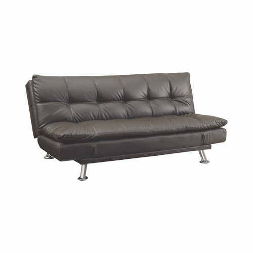 Coaster Dilleston Tufted Back Upholstered Sofa Bed in Black