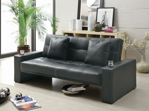 Coaster Yorkshire Sofa Bed in Black; Lifestyle
