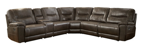 Homelegance Columbus Brown 6-Piece Reclining Sectional Sofa Set