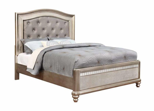 Coaster Starstruck Collection Panel Bed in Platinum