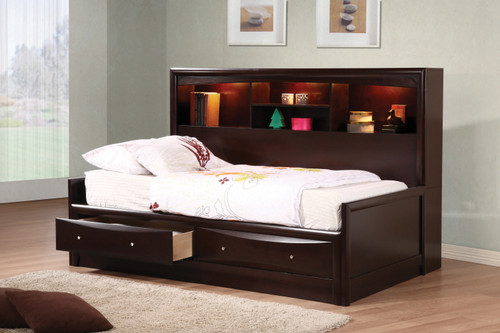 Coaster Phoenix Contemporary Youth Storage Bed in Cappuccino; Lifestyle 