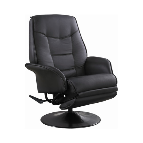 Coaster Barry Swivel Recliner in Black