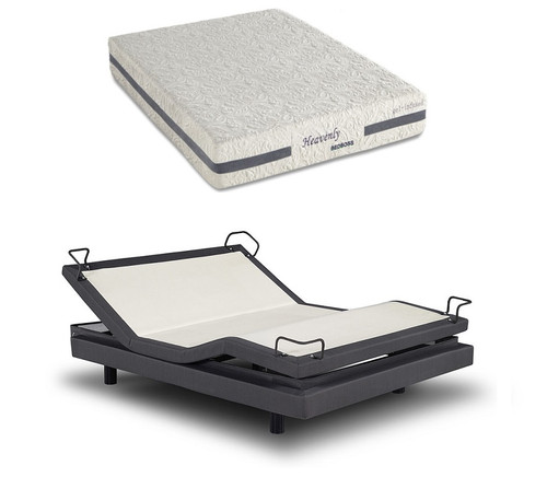 iDealBed Heavenly Hybrid Mattress with Reverie 7S Adjustable Base Set