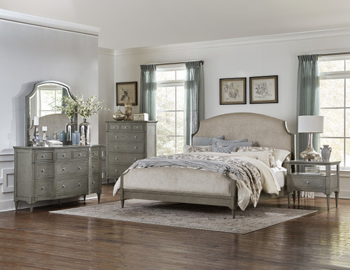 Homelegance Albright Collection Upholstered Bed in Oak 3