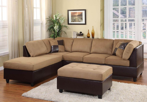 Comfort Living Sectional in Toffee