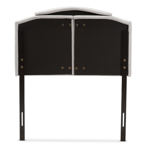 Baxton Studio Allina Modern Twin Headboard - Greyish Beige Fabric Upholstered With Button Tufting