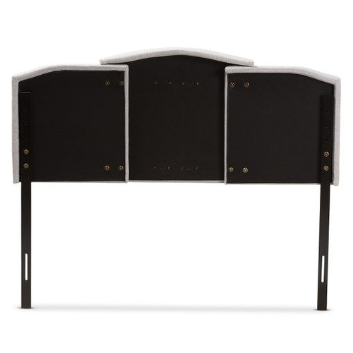 Baxton Studio Allina Modern Twin Headboard - Greyish Beige Fabric Upholstered With Button Tufting