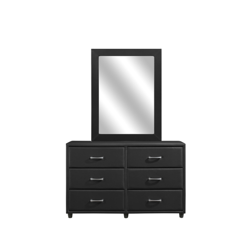 Homelegance Lorenzi Collection Dresser and Mirror in Black