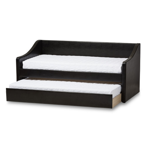 Baxton Studio Barnstorm Modern and Contemporary Black Faux Leather ...