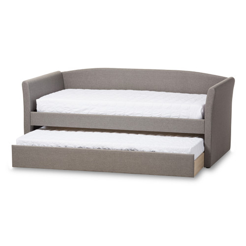 Baxton Studio Camino Modern and Contemporary Grey Fabric Upholstered ...