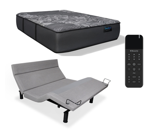  iDealBed Luxe Series Hybrid iQ5 Luxury Firm Mattress with Reverie 7HT Adjustable Bed Base