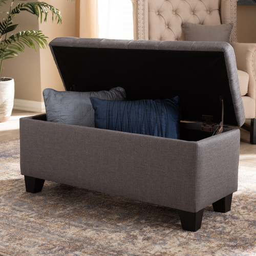 Baxton Studio Felicity Modern and Contemporary Dark Gray Fabric