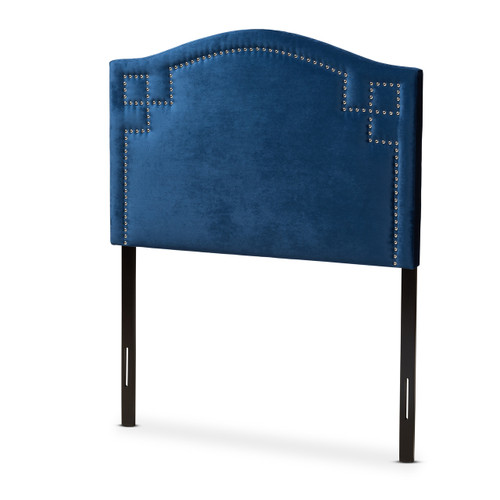 Baxton Studio Aubrey Modern and Contemporary Royal Blue Velvet Fabric Upholstered Headboard