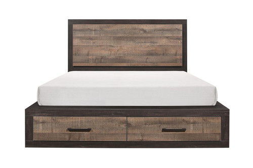 Homelegance Miter Collection Platform Bed in Mahogany 3