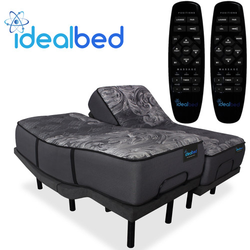 iDealBed iQ5 Luxury Hybrid Series Medium Firm Mattress with 4i Custom Adjustable Bed Set; Split King Set 