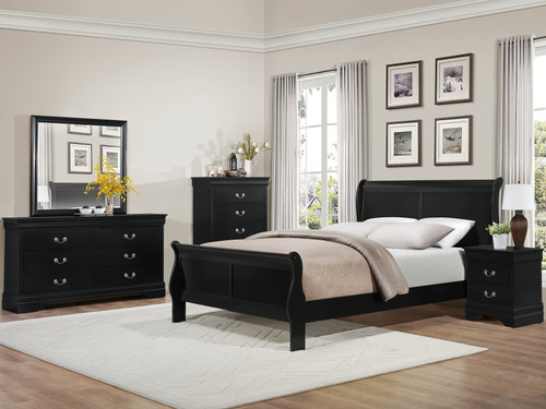 Homelegance Mayville Collection Nightstand in Black