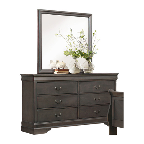 Homelegance Mayville Collection Dresser & Mirror in Grey