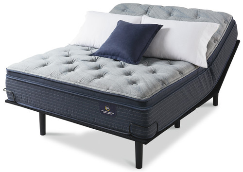 Serta Luxe Edition Grandmere Plush Pillow Top Mattress with Motion Essentials IV Adjustable Bed Base