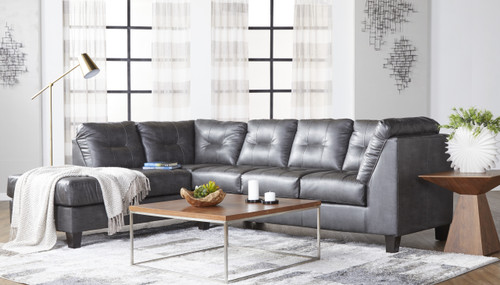 Serta Upholstery San Marino Traditional Sectional in Cinder; Lifestyle