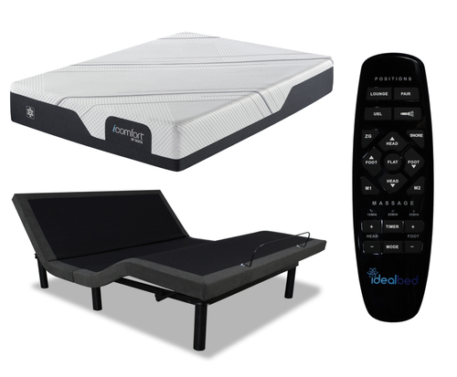 Serta iComfort Limited Edition 10" Plush Mattress with iDealBed 4i Custom Adjustable Sleep System