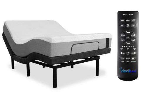 iDealBed 6i Custom Adjustable Sleep System with 10" Gel Memory Foam Mattress with Remote