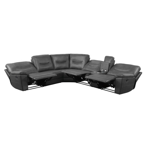 Homelegance Columbus Grey 6Piece Reclining Sectional Sofa Set