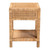 bali & pari Adelia Modern Bohemian Natural Rattan and Mahogany Wood 1-Drawer Nightstand