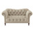 Homelegance Chesterfield Traditional Style Loveseat with Tufting and Rolled Arm Design in Brown/Almond 2