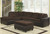 Coaster Home Furnishings Casual Sectional Sofa in Chocolate