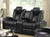 Coaster Delange Reclining Power Loveseat in Black