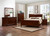 Homelegance Mayville Collection 5-Piece Upholstered Bedroom Set in Cherry Image 1