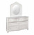 Coaster Caroline Oval Mirror in White; with Dresser (Dresser Not Included)