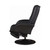 Coaster Barry Swivel Recliner in Black; Side View