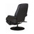 Coaster Barry Swivel Recliner in Black; Back Side View