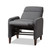 Baxton Studio Casanova Mid-century Modern Grey Fabric Upholstered Lounge Chair
