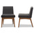 Baxton Studio Nexus Mid-Century Modern Walnut Wood Finishing Dark Fabric Dining Side Chair