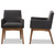 Baxton Studio Nexus Mid-Century Modern Walnut Wood Finishing Dark Grey Fabric Dining Armchair