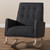 Baxton Studio Marlena Mid-Century Modern Dark Grey Fabric Upholstered Whitewash Wood Rocking Chair