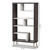 Baxton Studio Atlantic Modern and Contemporary Dark Brown and Light Grey Two-Tone Finished Wood Display Shelf