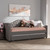 Baxton Studio Perry Modern and Contemporary Light Grey Fabric Daybed with Trundle