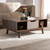 Baxton Studio Britta Mid-Century Modern Walnut Brown and Grey Two-Tone Finished Wood Coffee Table