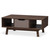 Baxton Studio Britta Mid-Century Modern Walnut Brown and Grey Two-Tone Finished Wood Coffee Table