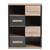 Baxton Studio Pandora Modern and Contemporary Dark Grey and Light Brown Two-Tone 4-Drawer Storage Cabinet