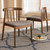 Baxton Studio Wyatt Mid-Century Modern Walnut Wood Dining Chair Set