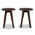 Baxton Studio Zula Mid-Century Modern Walnut Wood Stool Set